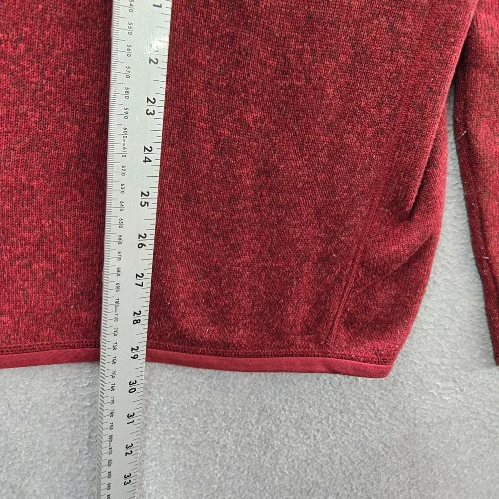 Patagonia‎ Men Sweatshirt Medium Red Better Sweater Fleece 1/2 Zip Mock Neck